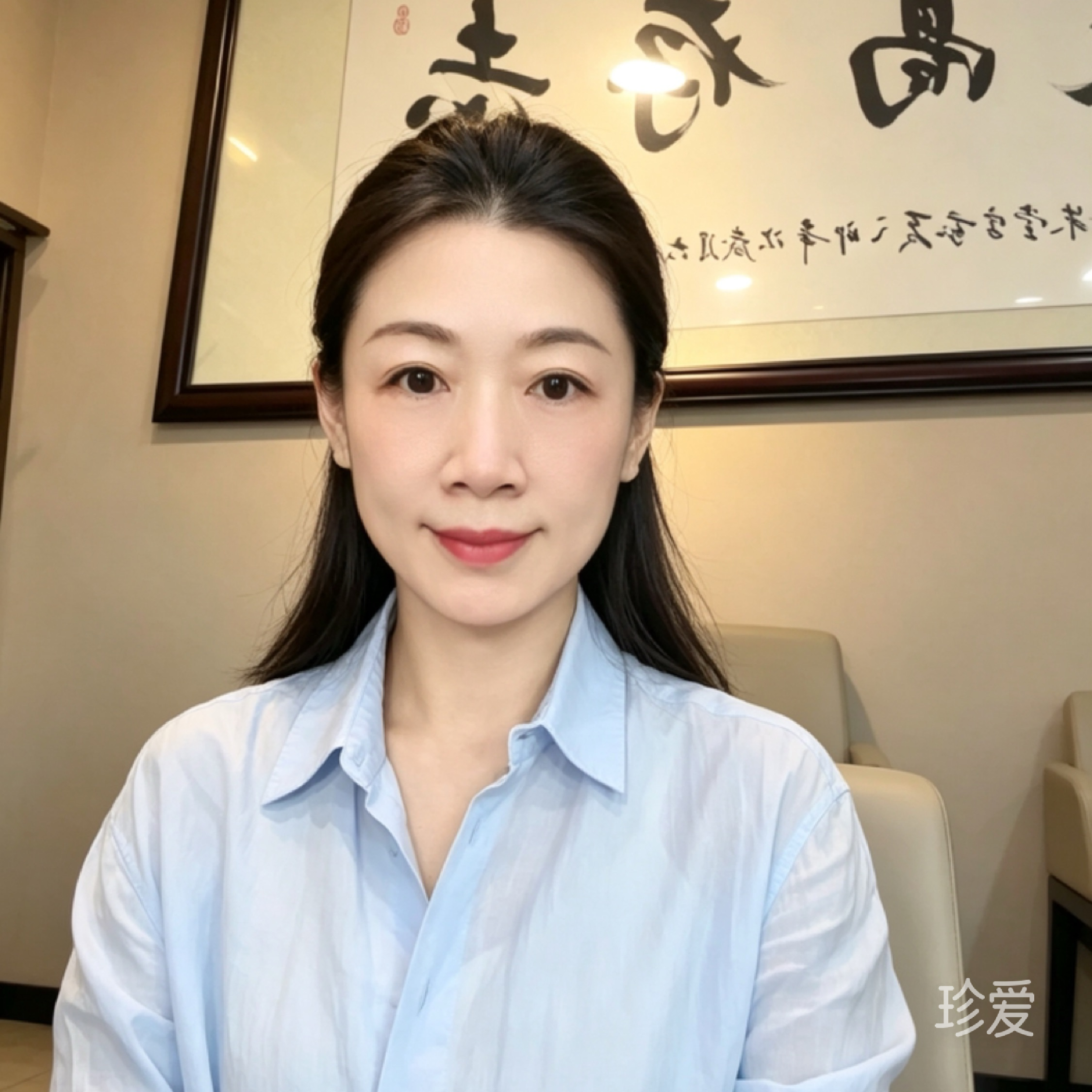 浅红深蓝